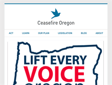Tablet Screenshot of ceasefireoregon.org
